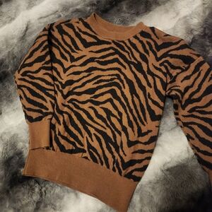 GAP Kids Zebra Print Knit Top